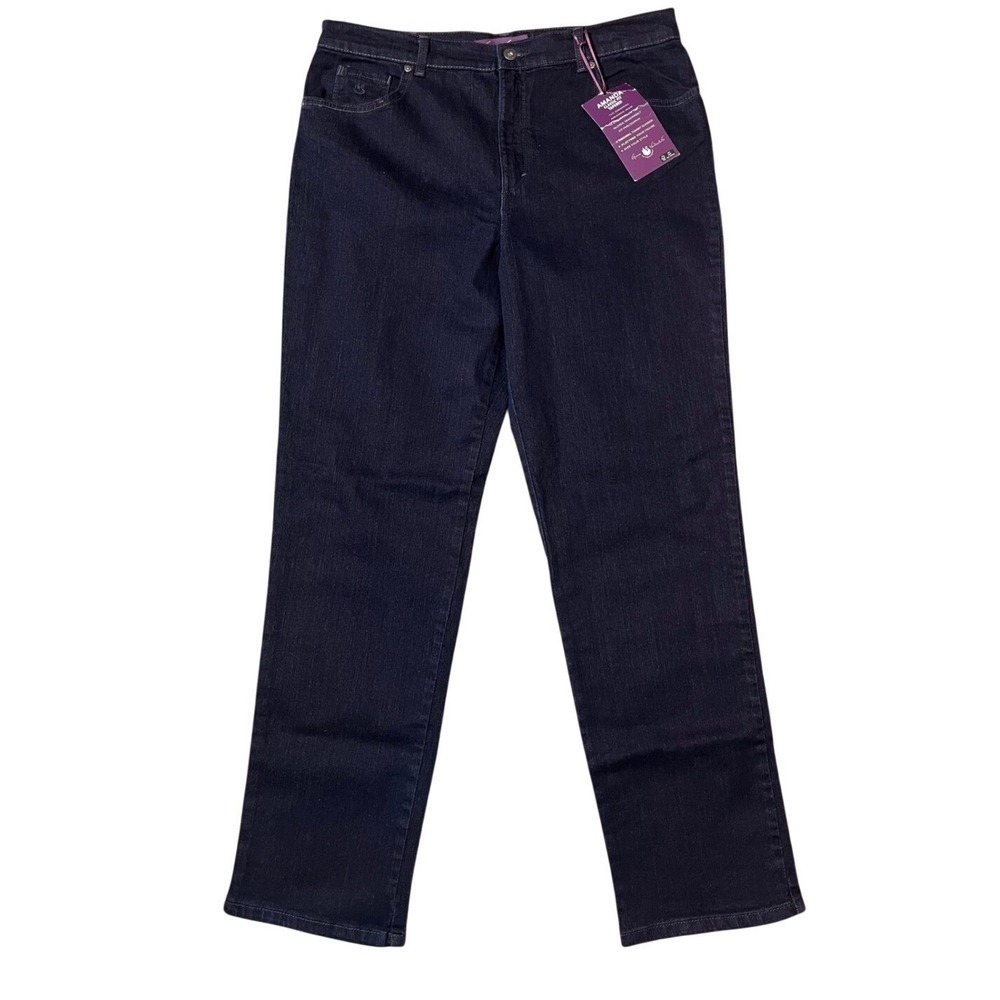 Gloria Vanderbilt Amanda Jeans Womens 14 Tummy Slimmer Tapered Ultra Stretch NWT